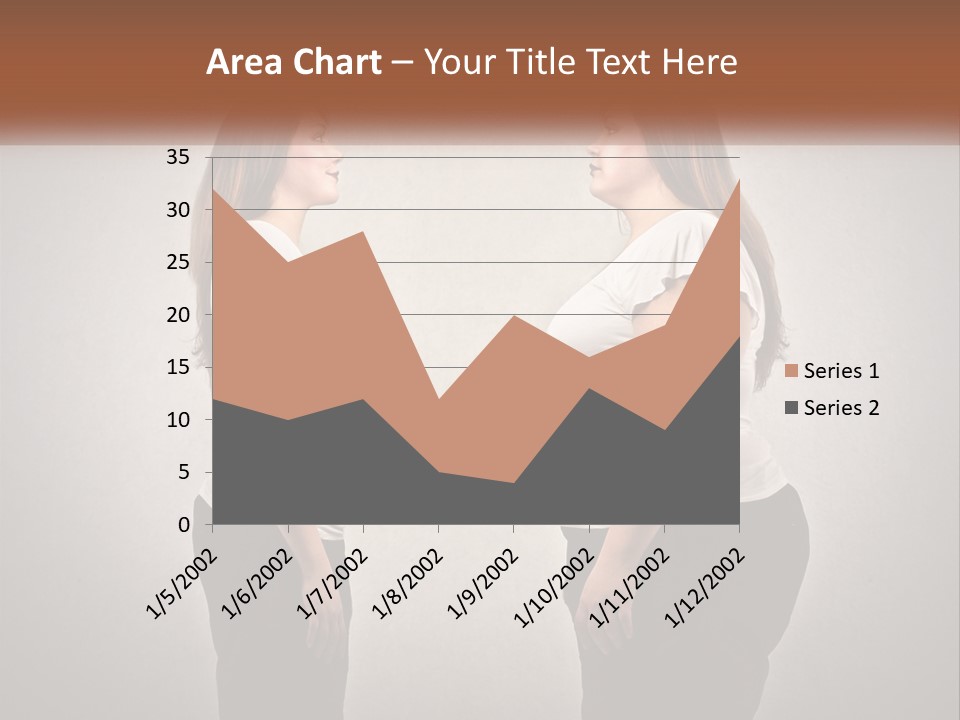 A Woman Standing In Front Of A Wall With Her Hands On Her Hips PowerPoint Template