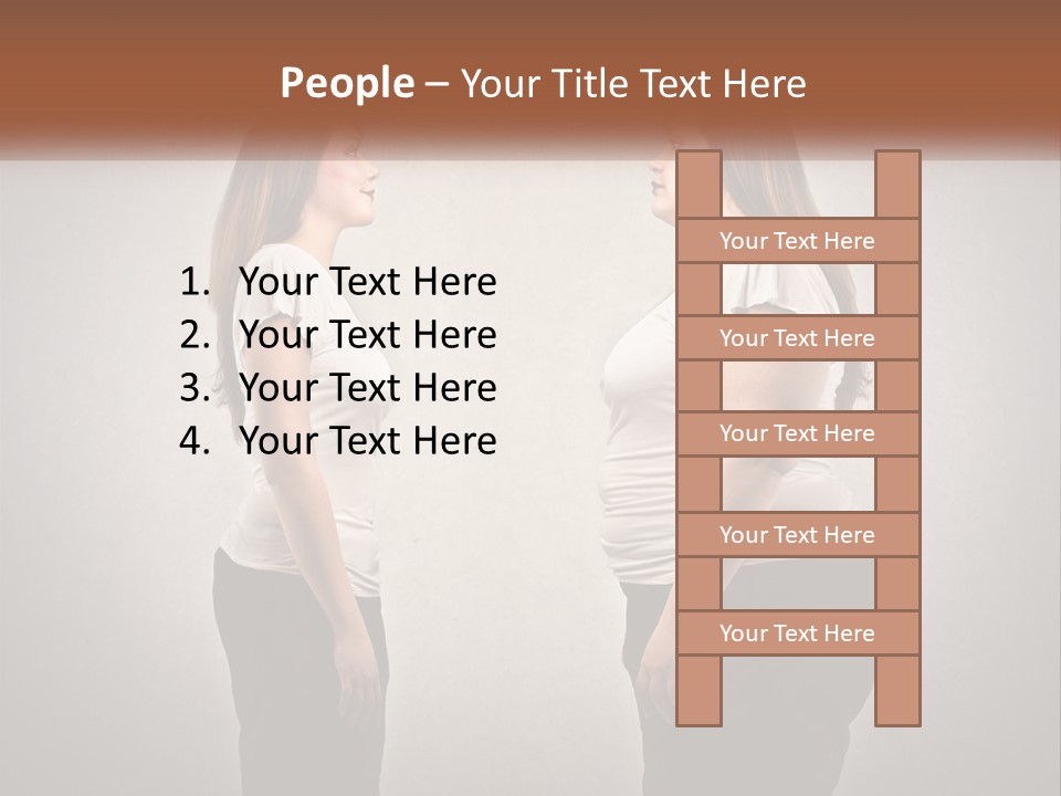 A Woman Standing In Front Of A Wall With Her Hands On Her Hips PowerPoint Template