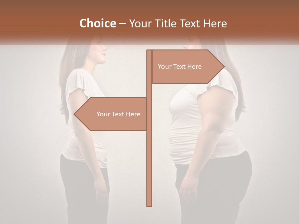 A Woman Standing In Front Of A Wall With Her Hands On Her Hips PowerPoint Template