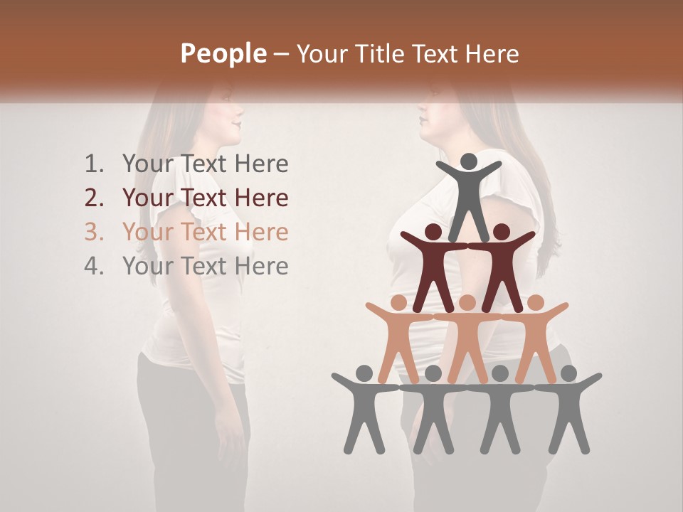 A Woman Standing In Front Of A Wall With Her Hands On Her Hips PowerPoint Template