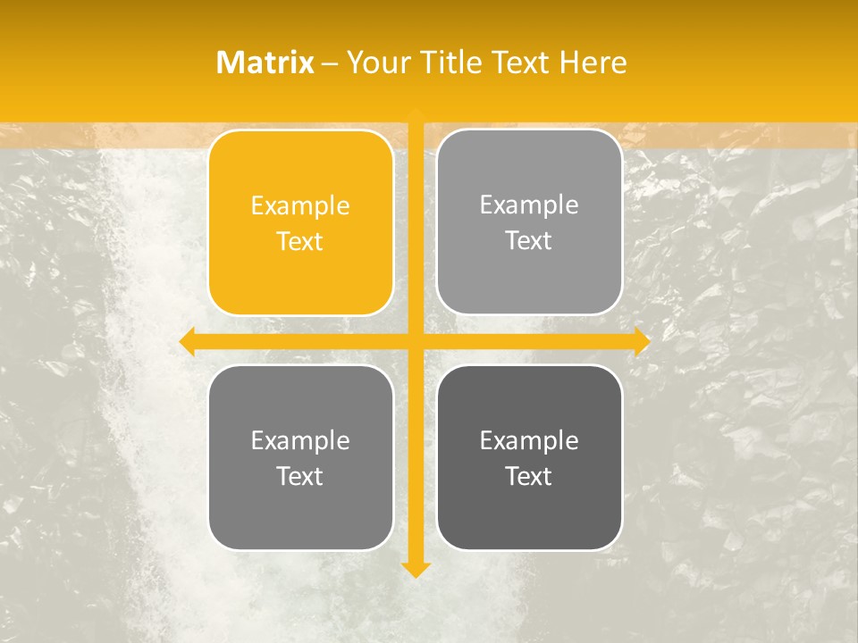 A Man Is Kayaking Down A Waterfall In The Water PowerPoint Template