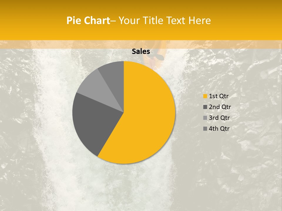 A Man Is Kayaking Down A Waterfall In The Water PowerPoint Template