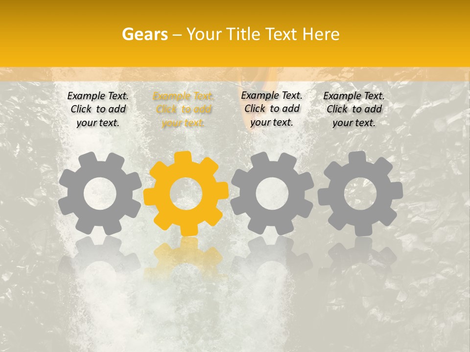 A Man Is Kayaking Down A Waterfall In The Water PowerPoint Template