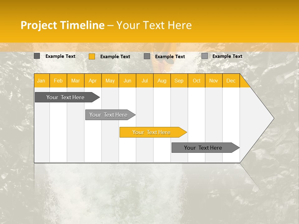 A Man Is Kayaking Down A Waterfall In The Water PowerPoint Template