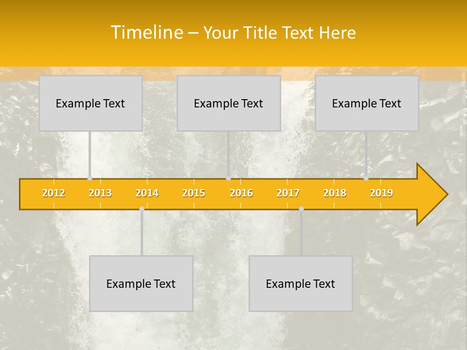 A Man Is Kayaking Down A Waterfall In The Water PowerPoint Template