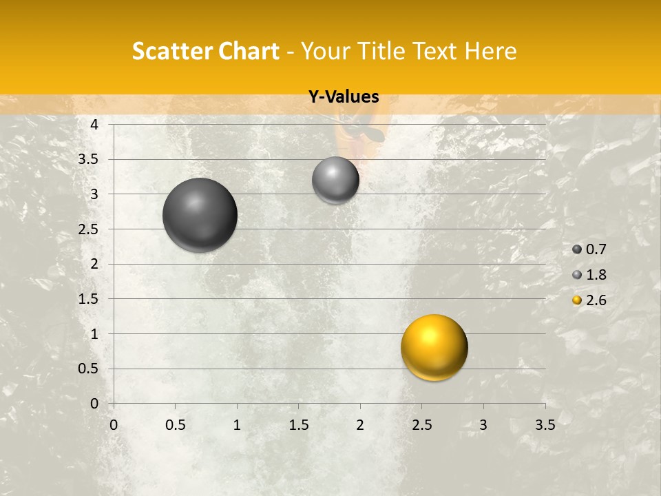 A Man Is Kayaking Down A Waterfall In The Water PowerPoint Template