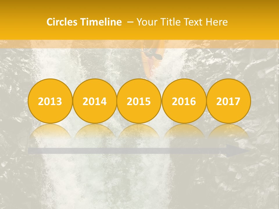 A Man Is Kayaking Down A Waterfall In The Water PowerPoint Template