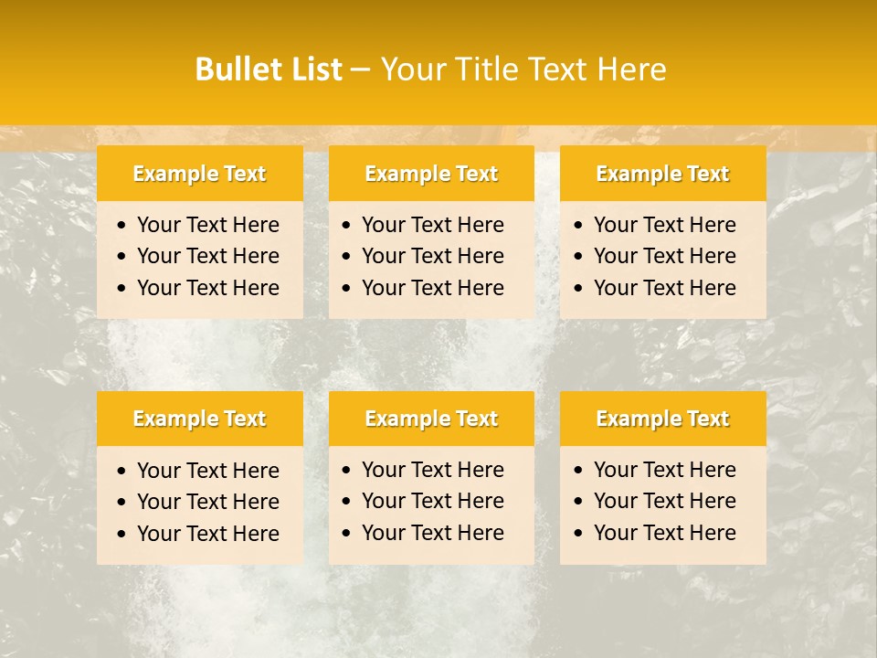 A Man Is Kayaking Down A Waterfall In The Water PowerPoint Template