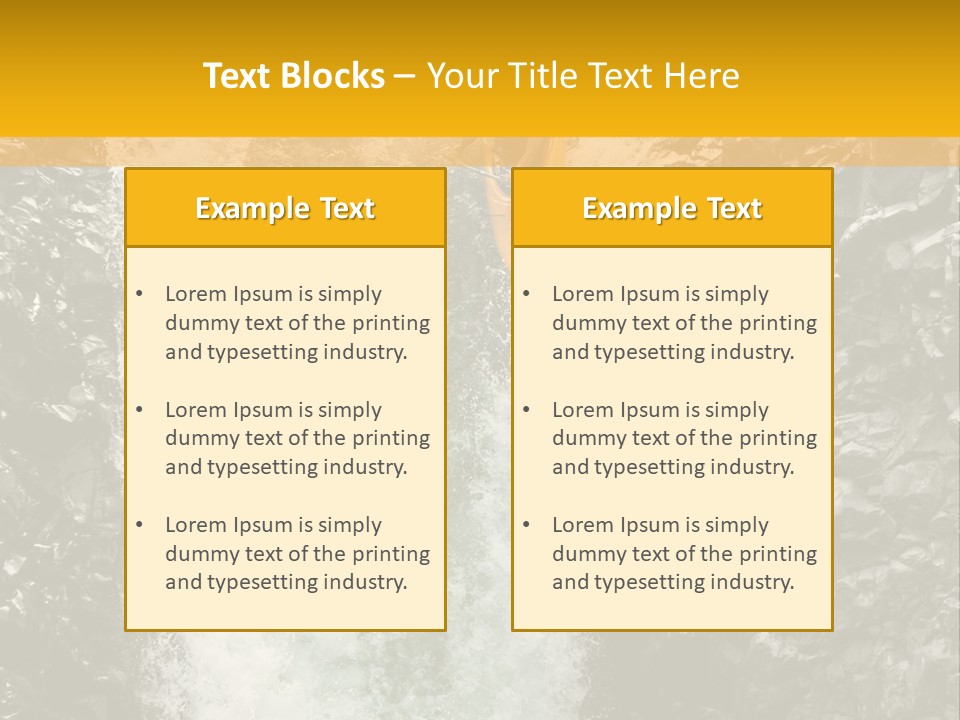 A Man Is Kayaking Down A Waterfall In The Water PowerPoint Template