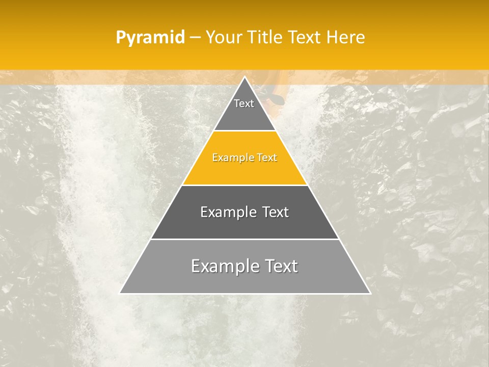 A Man Is Kayaking Down A Waterfall In The Water PowerPoint Template