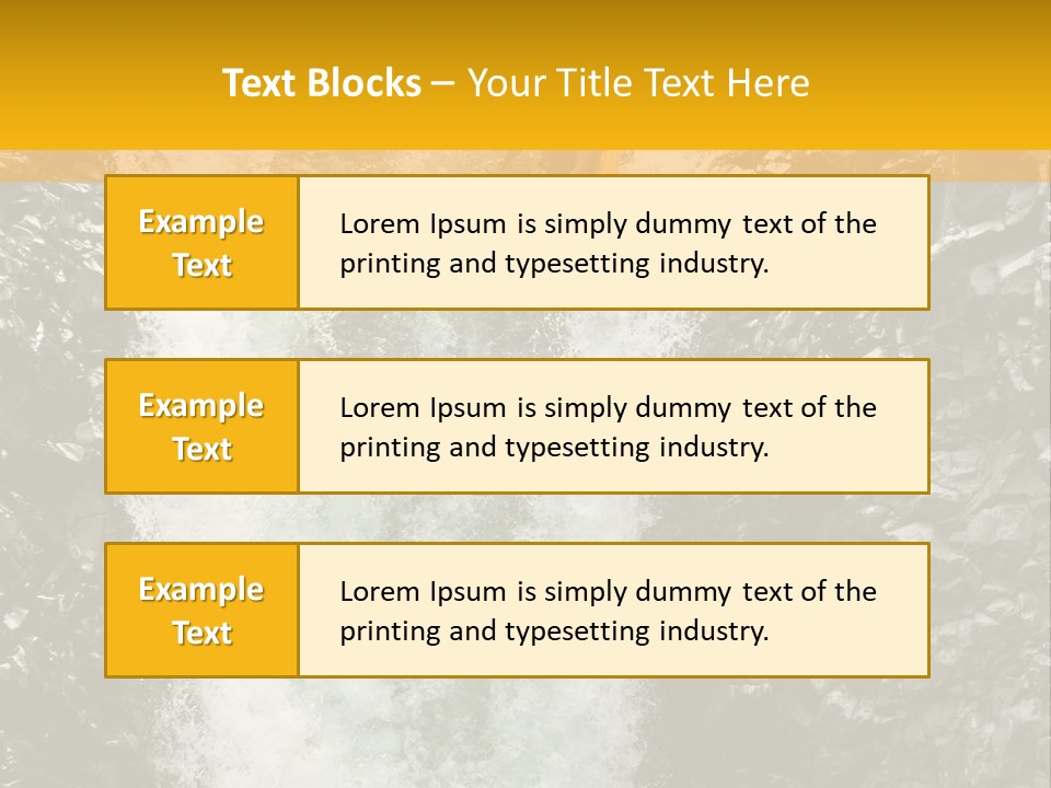 A Man Is Kayaking Down A Waterfall In The Water PowerPoint Template