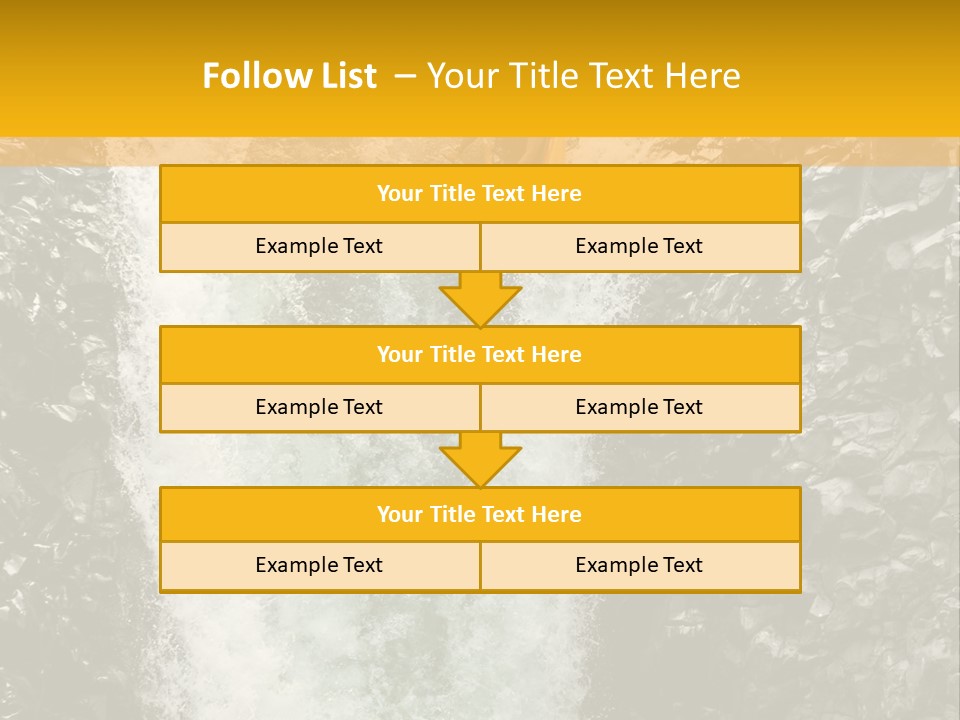 A Man Is Kayaking Down A Waterfall In The Water PowerPoint Template