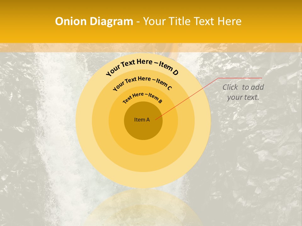 A Man Is Kayaking Down A Waterfall In The Water PowerPoint Template