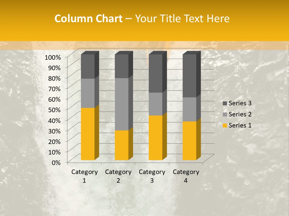 A Man Is Kayaking Down A Waterfall In The Water PowerPoint Template