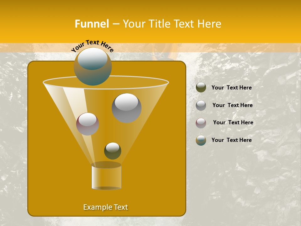 A Man Is Kayaking Down A Waterfall In The Water PowerPoint Template