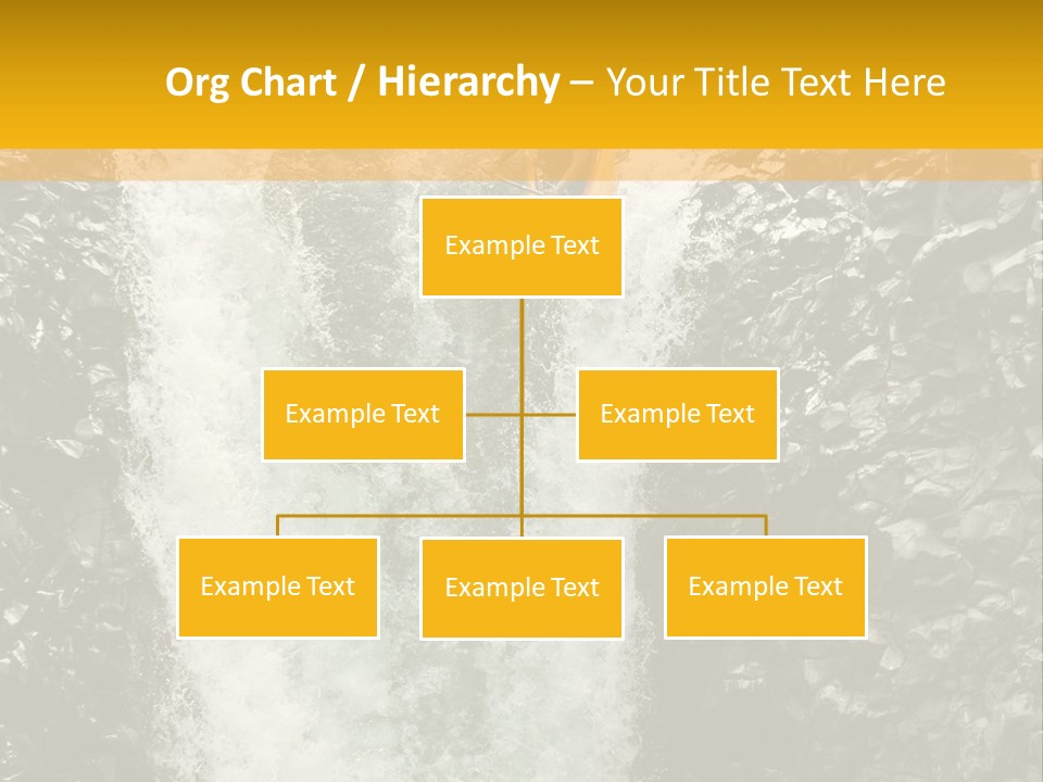 A Man Is Kayaking Down A Waterfall In The Water PowerPoint Template