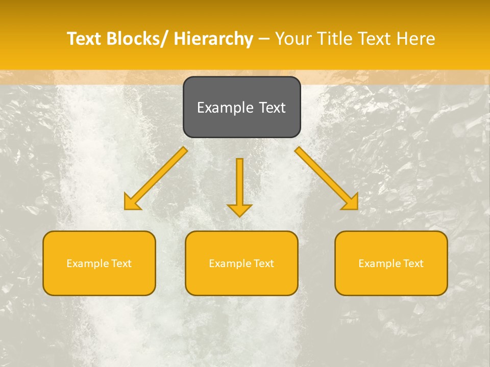 A Man Is Kayaking Down A Waterfall In The Water PowerPoint Template