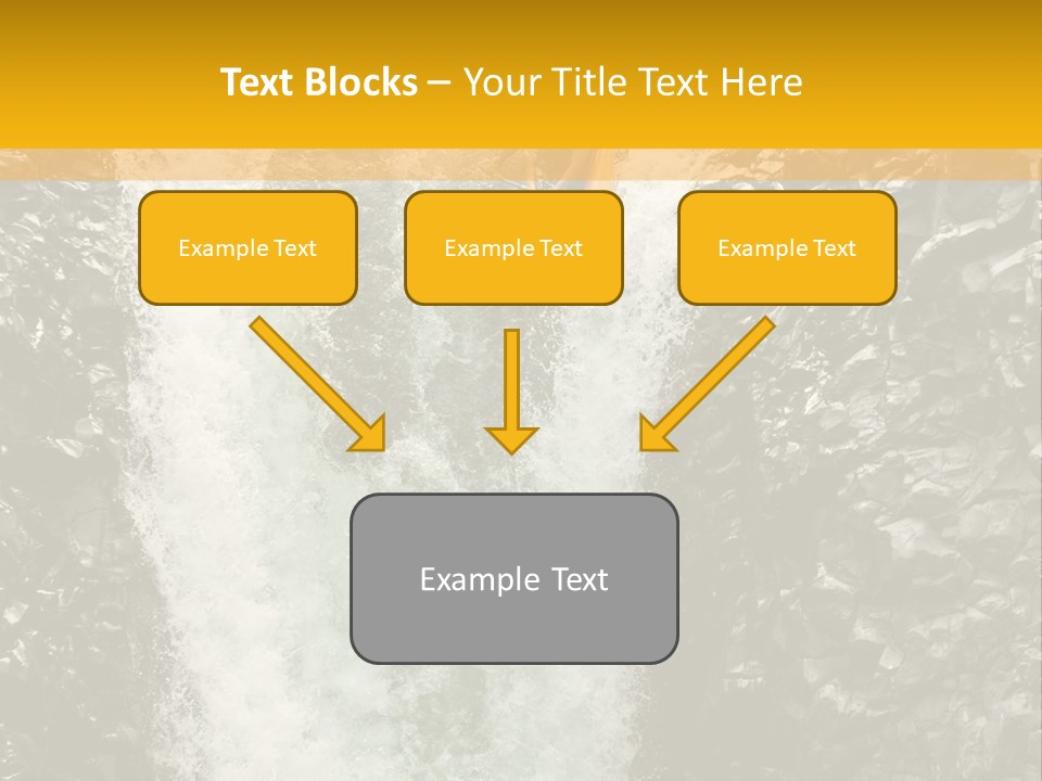 A Man Is Kayaking Down A Waterfall In The Water PowerPoint Template
