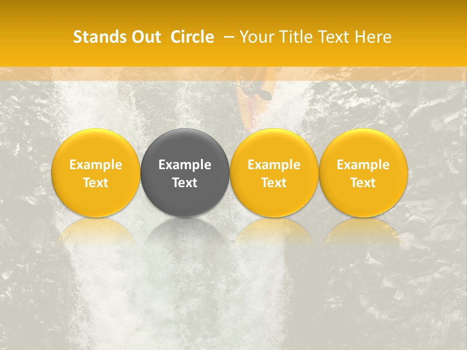 A Man Is Kayaking Down A Waterfall In The Water PowerPoint Template