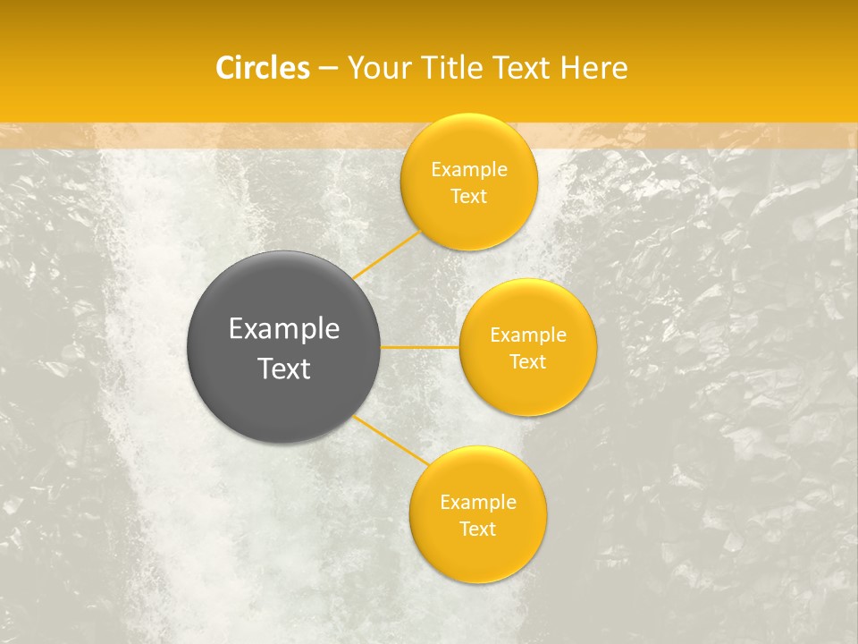 A Man Is Kayaking Down A Waterfall In The Water PowerPoint Template