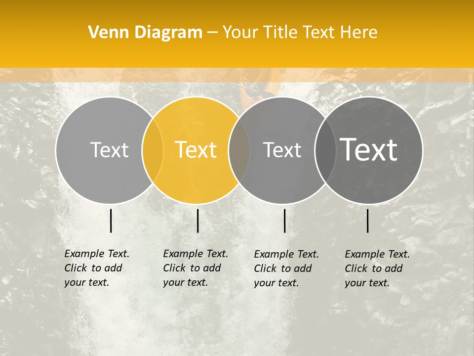 A Man Is Kayaking Down A Waterfall In The Water PowerPoint Template