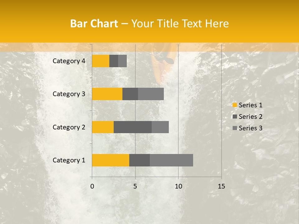 A Man Is Kayaking Down A Waterfall In The Water PowerPoint Template