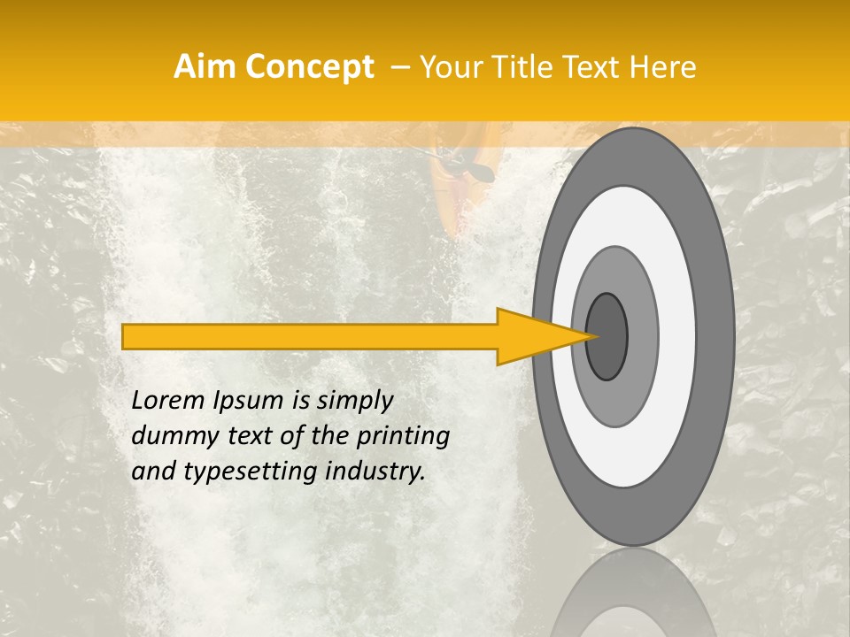 A Man Is Kayaking Down A Waterfall In The Water PowerPoint Template