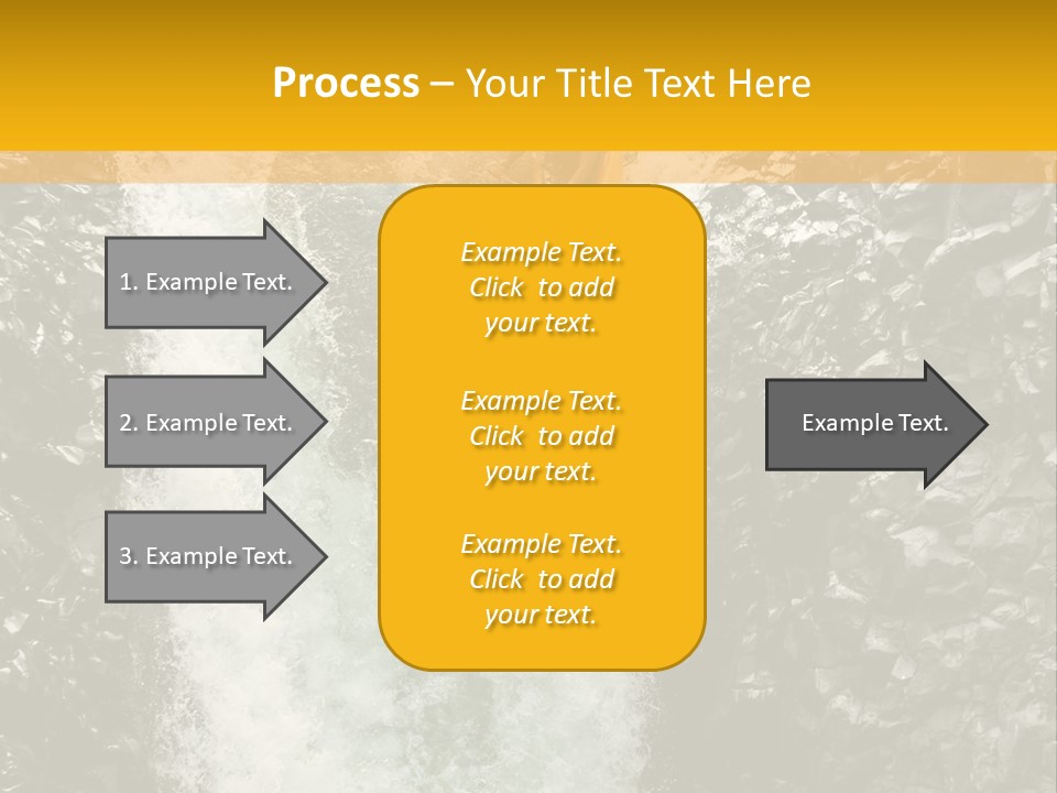 A Man Is Kayaking Down A Waterfall In The Water PowerPoint Template
