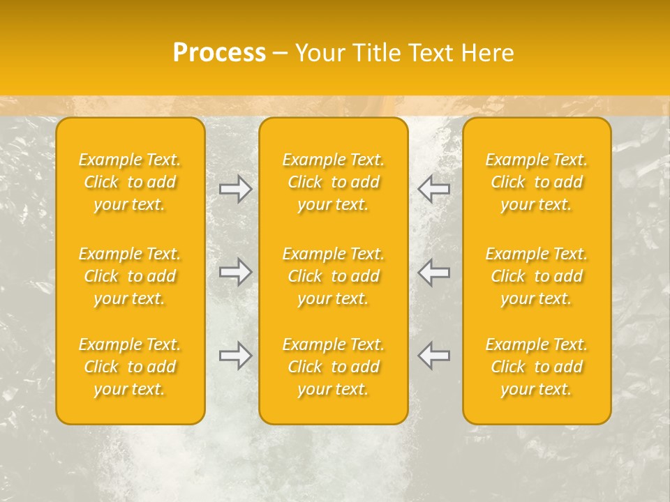 A Man Is Kayaking Down A Waterfall In The Water PowerPoint Template