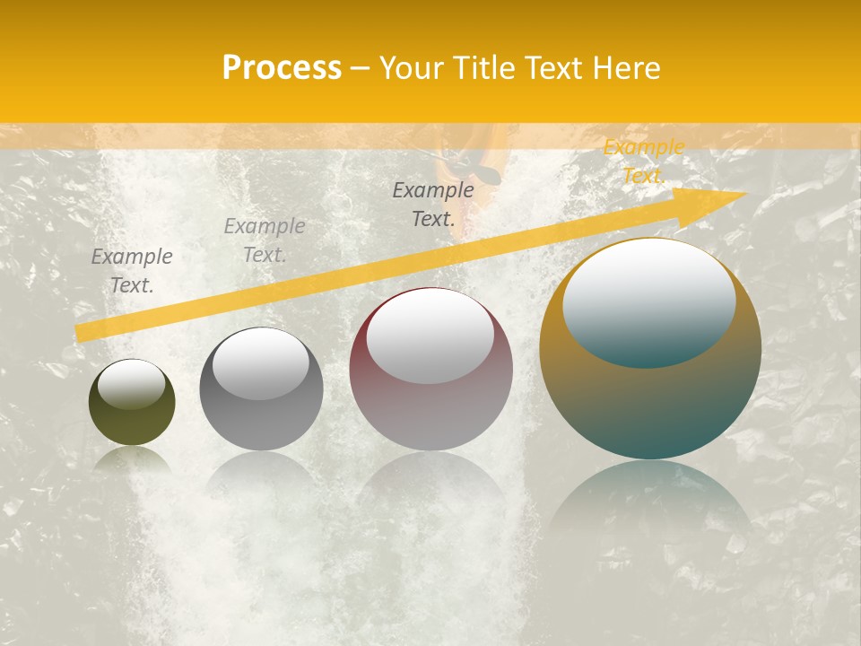 A Man Is Kayaking Down A Waterfall In The Water PowerPoint Template