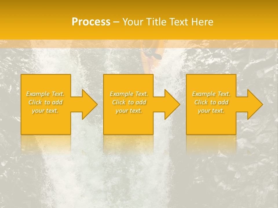 A Man Is Kayaking Down A Waterfall In The Water PowerPoint Template