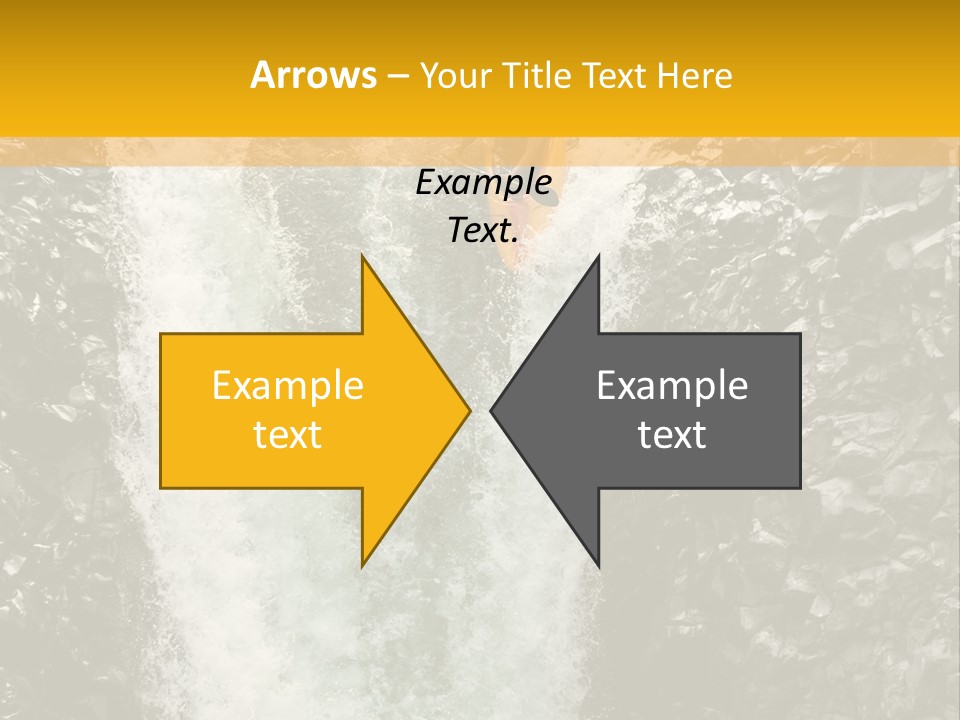 A Man Is Kayaking Down A Waterfall In The Water PowerPoint Template