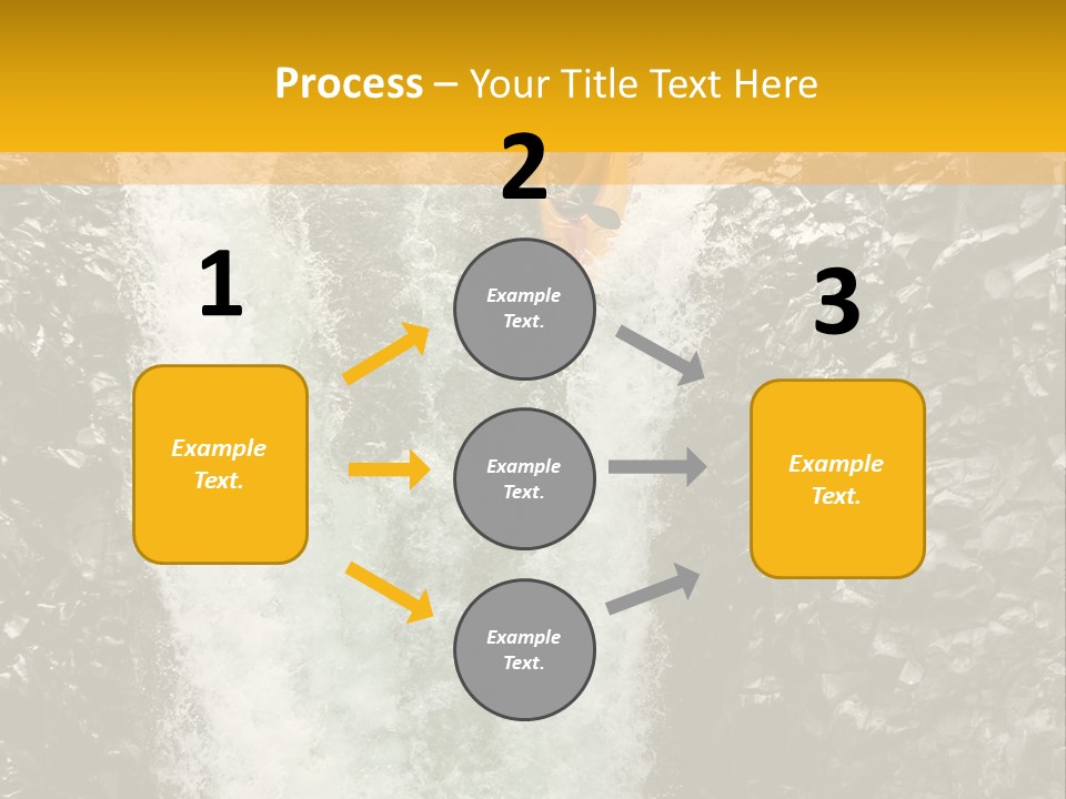 A Man Is Kayaking Down A Waterfall In The Water PowerPoint Template