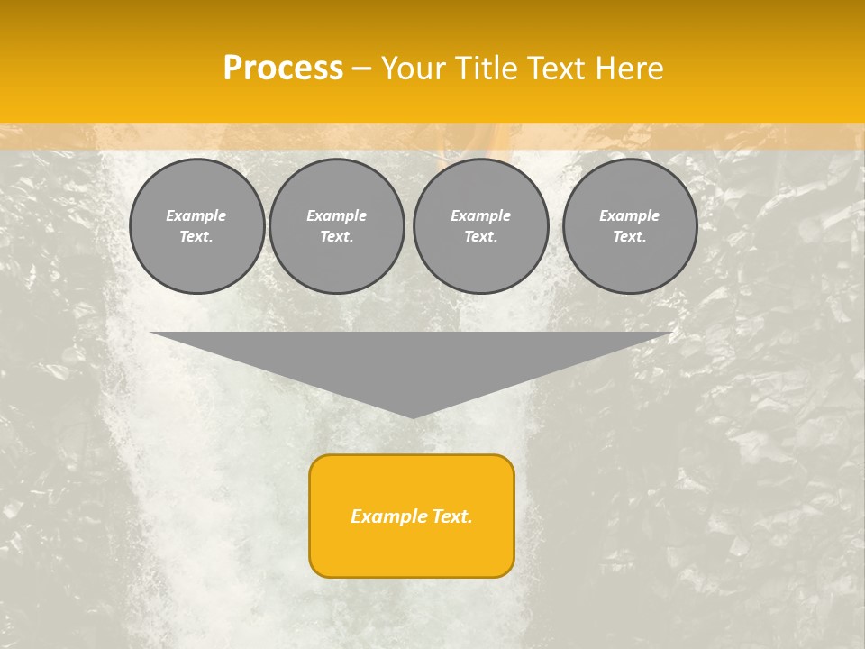 A Man Is Kayaking Down A Waterfall In The Water PowerPoint Template