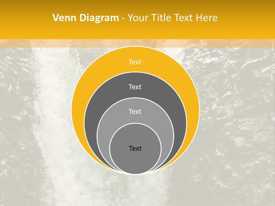A Man Is Kayaking Down A Waterfall In The Water PowerPoint Template