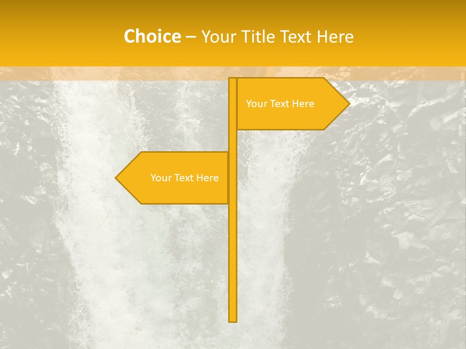 A Man Is Kayaking Down A Waterfall In The Water PowerPoint Template