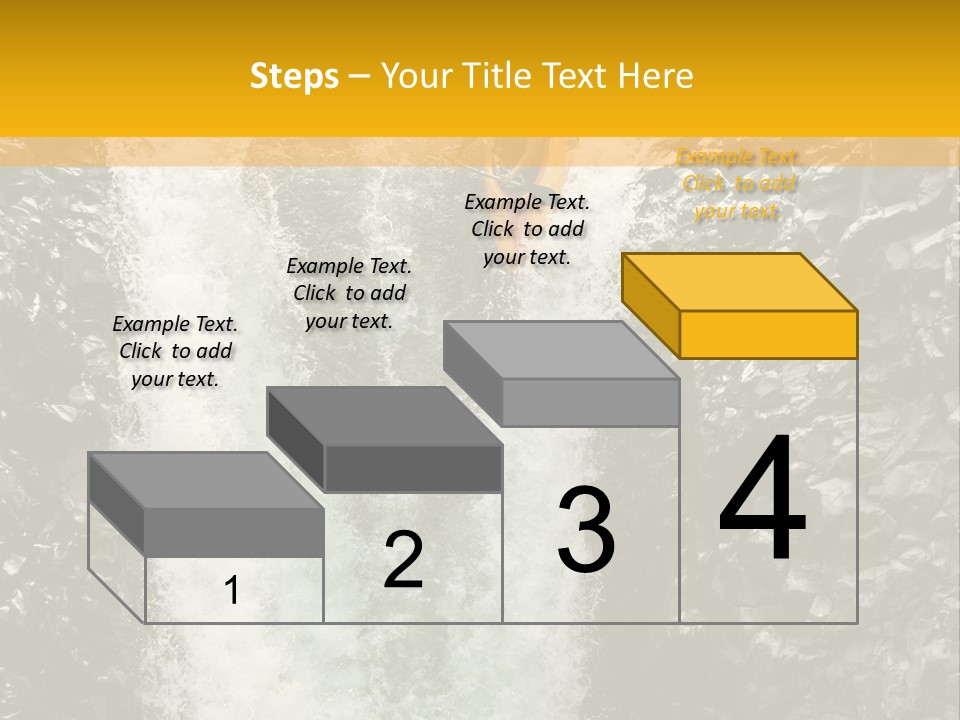 A Man Is Kayaking Down A Waterfall In The Water PowerPoint Template
