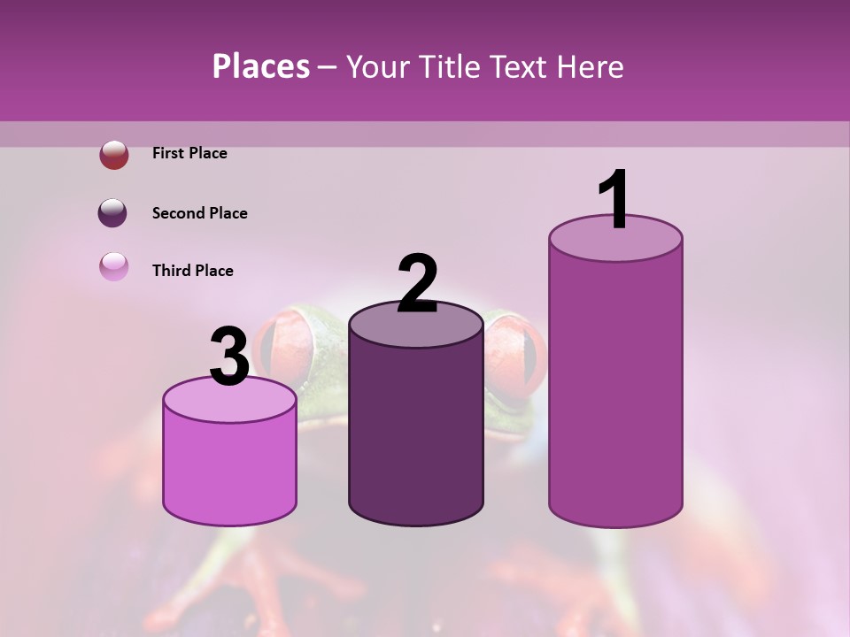 A Frog Sitting On Top Of A Purple Flower PowerPoint Template