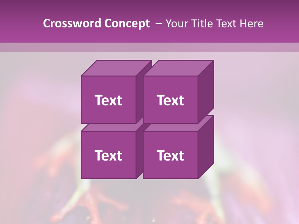 A Frog Sitting On Top Of A Purple Flower PowerPoint Template