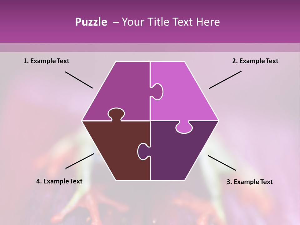 A Frog Sitting On Top Of A Purple Flower PowerPoint Template