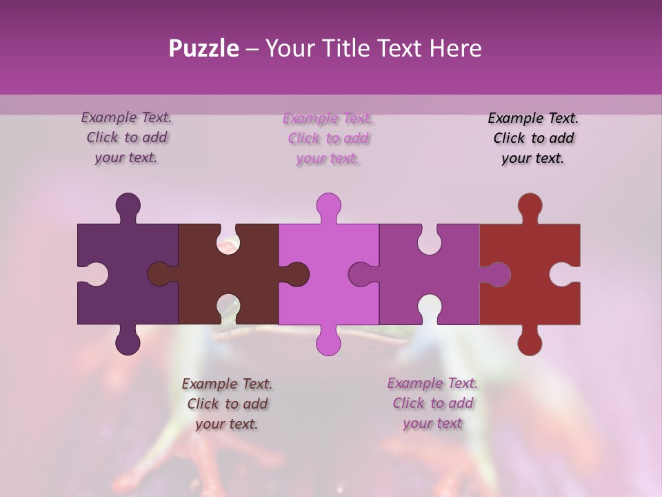 A Frog Sitting On Top Of A Purple Flower PowerPoint Template