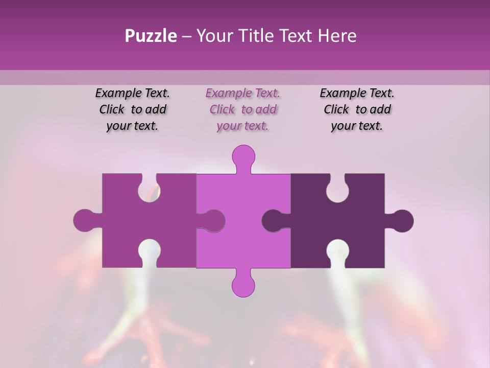 A Frog Sitting On Top Of A Purple Flower PowerPoint Template