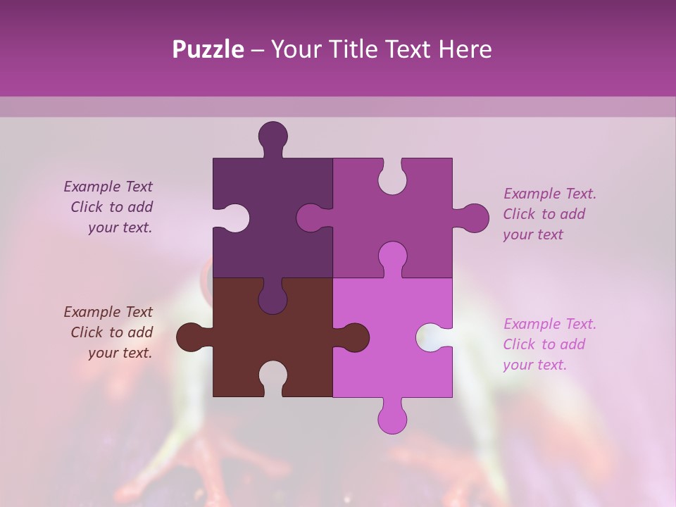 A Frog Sitting On Top Of A Purple Flower PowerPoint Template