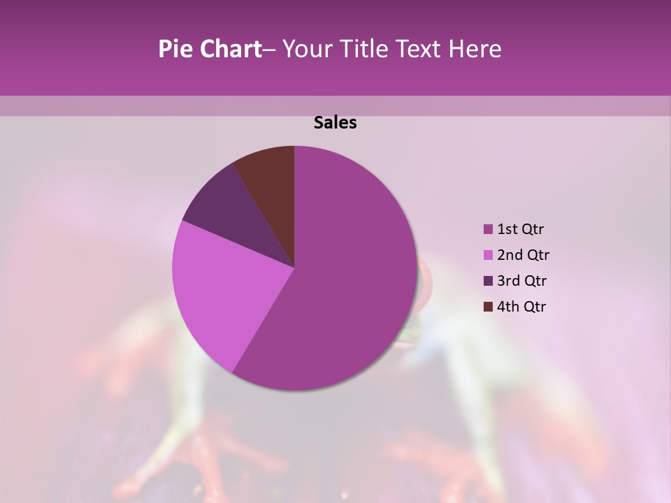A Frog Sitting On Top Of A Purple Flower PowerPoint Template