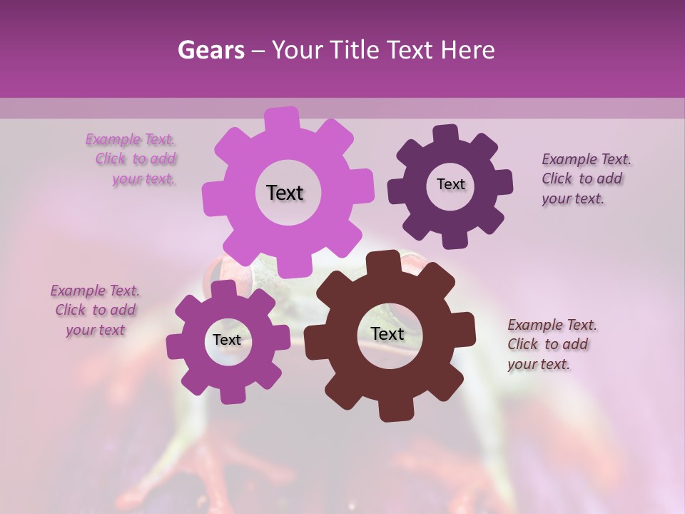 A Frog Sitting On Top Of A Purple Flower PowerPoint Template