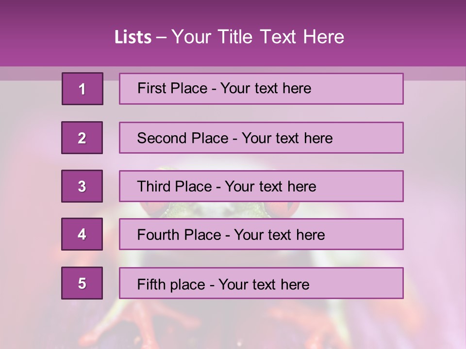 A Frog Sitting On Top Of A Purple Flower PowerPoint Template