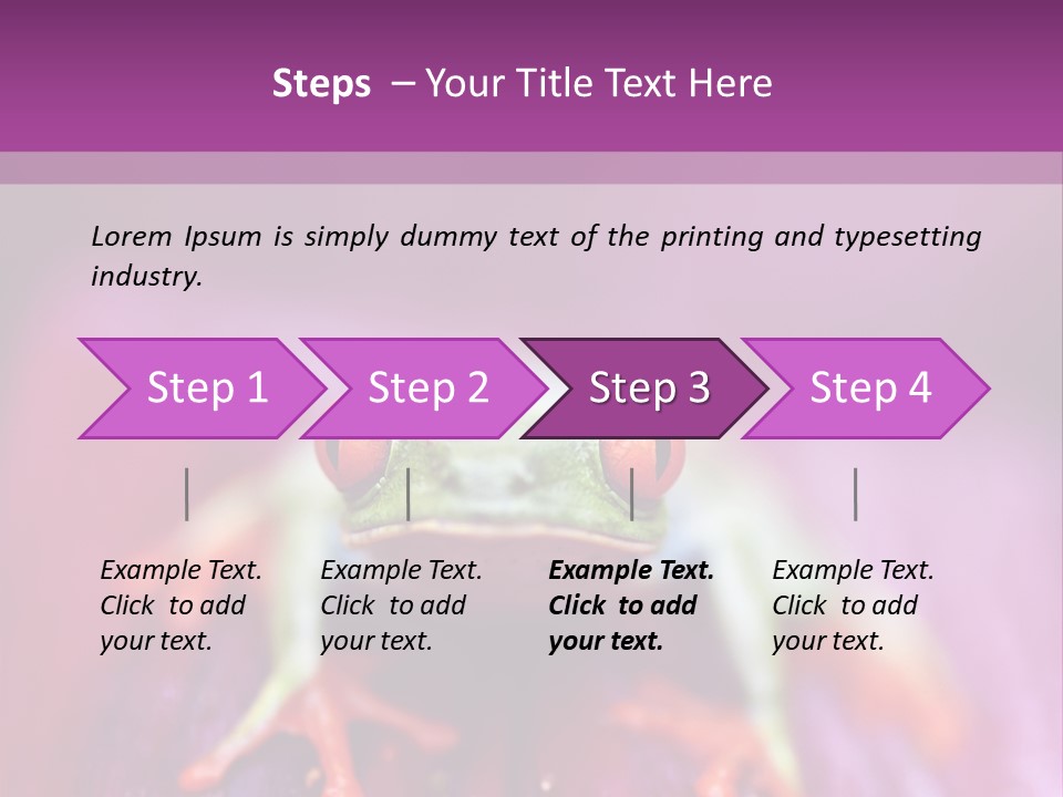 A Frog Sitting On Top Of A Purple Flower PowerPoint Template