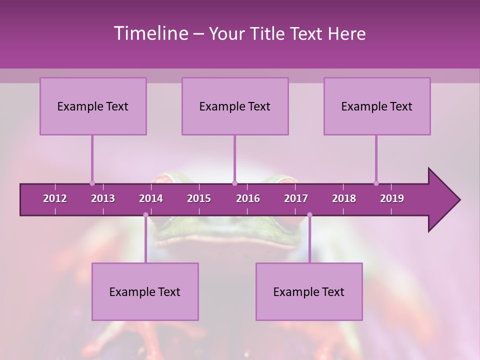 A Frog Sitting On Top Of A Purple Flower PowerPoint Template