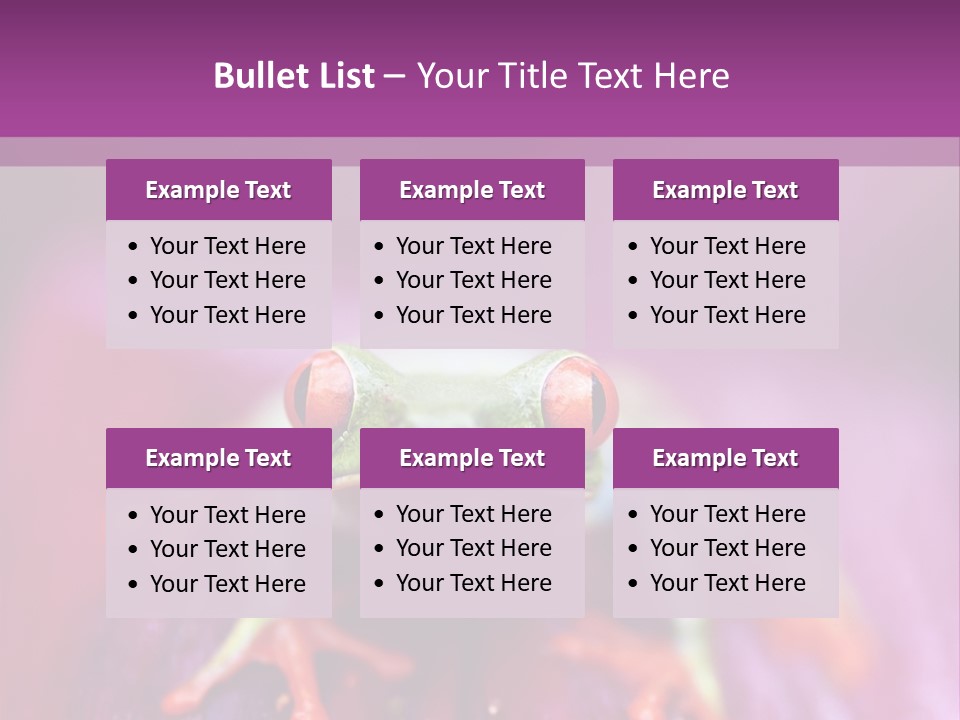 A Frog Sitting On Top Of A Purple Flower PowerPoint Template