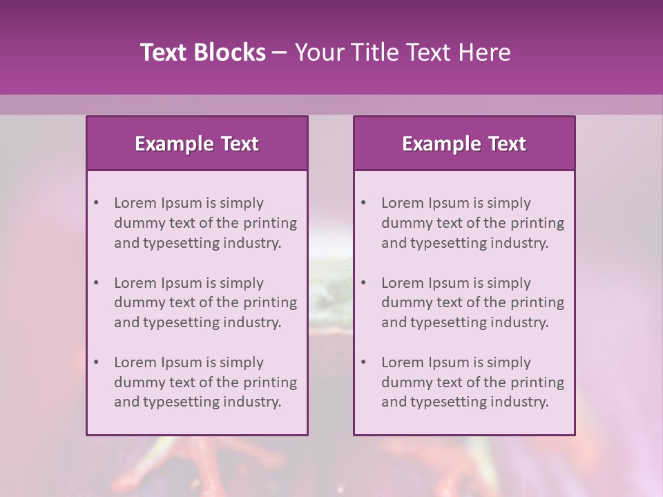 A Frog Sitting On Top Of A Purple Flower PowerPoint Template